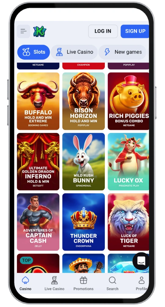 Koru Casino log in